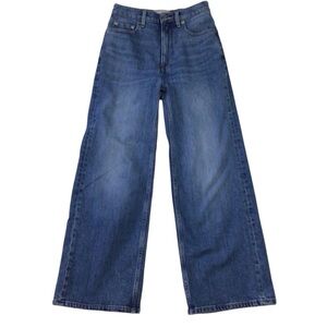 Everlane The Way High Wide Leg Flare Organic Cotton Denim Jeans